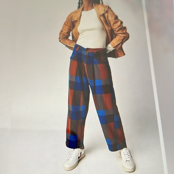 NEW FREE PEOPLE INDIGO SLOUCH TROUSERS - Picture 1 of 12